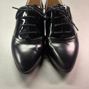 Womens Size 9 Nine West Nevie Lace Up D'Orsay Oxfords Black